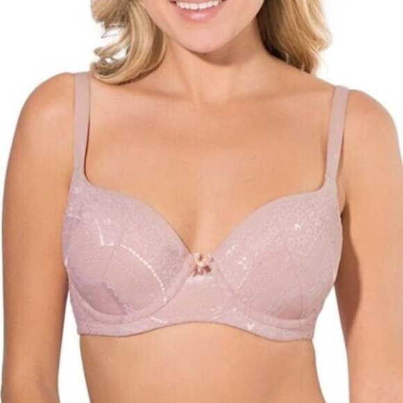 Smart & Sexy Perfect Push-Up Bra Blushing Pink Lace 36F - Picture 1 of 5